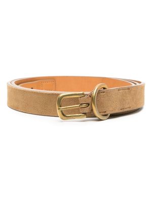 Auralee slim leather belt - Brown