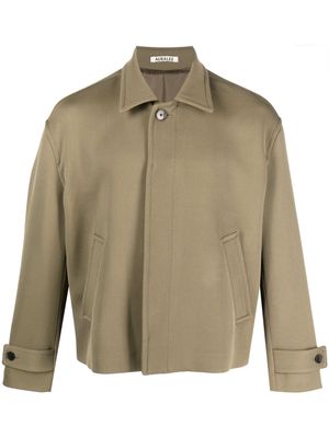 Auralee spread-collar wool jacket - Green