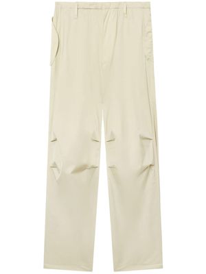 Auralee straight-leg satin trousers - Neutrals