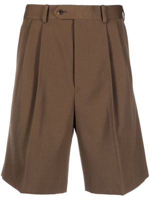 Auralee tailored wool shorts - Brown