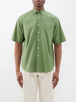 Auralee - Twill Washed-cotton Oversized Shirt - Mens - Green