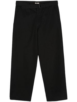 Auralee wide-leg belted trousers - Black