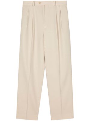 Auralee wool straight-leg trousers - Neutrals