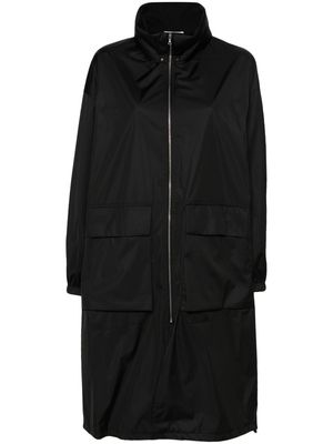 Auralee zip-up hooded raincoat - Black