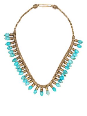 AURELIE BIDERMANN bead-embellished draped necklace - Gold
