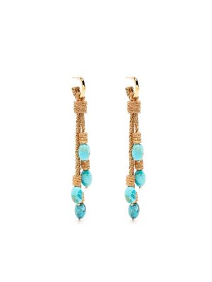 AURELIE BIDERMANN bead-embellished drop earrings - Gold