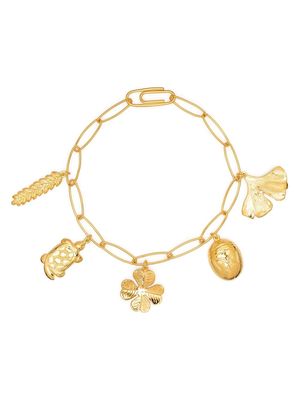 AURELIE BIDERMANN charm-embellished chain bracelet - Gold