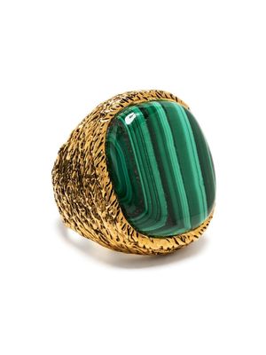 AURELIE BIDERMANN crystal-embellished signet ring - Gold