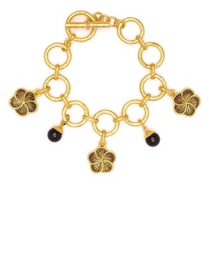 Aurelie Bidermann Dallah Onyx bracelet - Gold