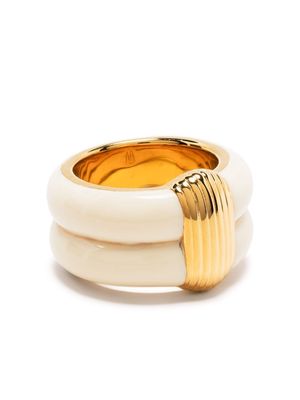 AURELIE BIDERMANN engraved-detail finger ring - Gold