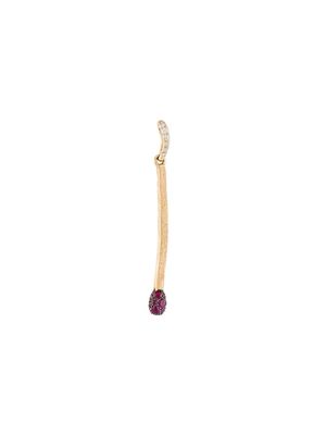 Aurelie Bidermann 'Match' diamond and ruby pendant - Metallic