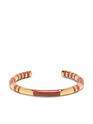 Aurelie Bidermann Positano enamel-detail bracelet - Brown