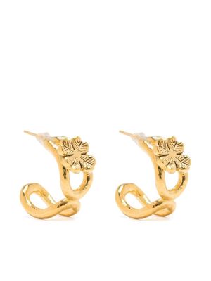 Aurelie Bidermann Selma floral-detail earrings - Gold