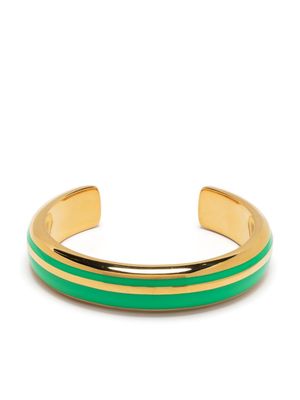 Aurelie Bidermann stripe-detail cuff bracelet - Gold