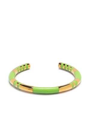 Aurelie Bidermann striped cuff bracelet - Gold