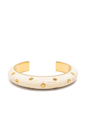 AURELIE BIDERMANN stud-embellished open-back bangle - Gold