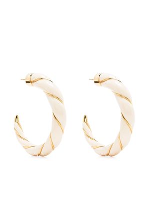 AURELIE BIDERMANN Twist gold-plated hoop earrings
