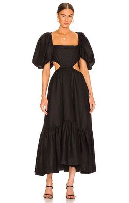 Aureta. Millie Maxi Dress in Black