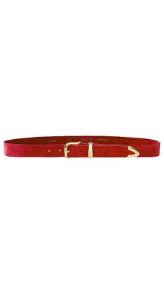 AUREUM Gold Tip Belt in Red
