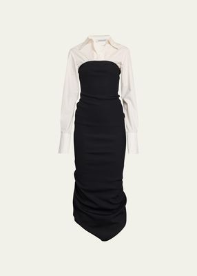 Austen Long-Sleeve Fitted Maxi Dress