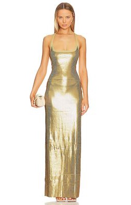 Auteur Harlow Dress in Metallic Gold