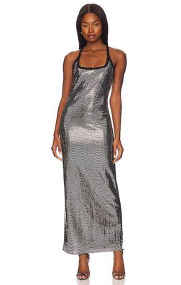 Auteur Ivy Sparkle Dress in Metallic Silver