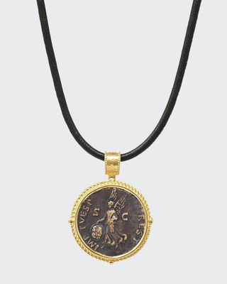 Authentic Victoria Coin Pendant in 18k Gold