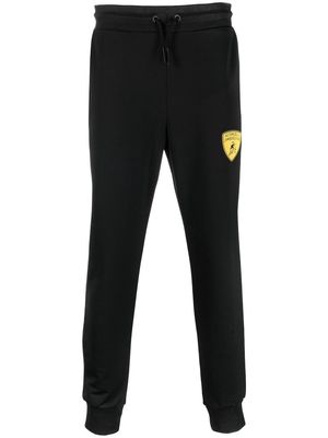 Automobili Lamborghini logo-patch jersey track pants - Black