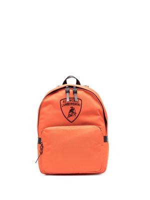 Automobili Lamborghini logo-print backpack - Orange
