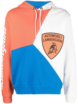 Automobili Lamborghini logo print hoodie - Blue