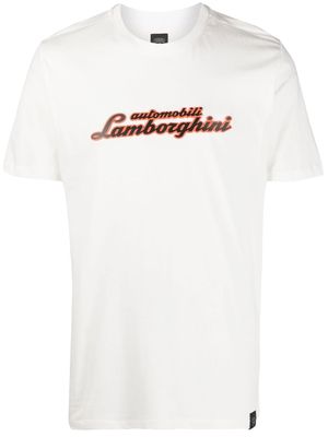 Automobili Lamborghini organic cotton logo-print T-shirt - White