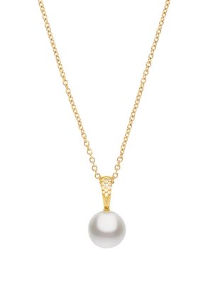 AUTORE 18kt yellow gold classic diamond pearl pendant