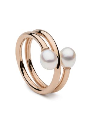 AUTORE MODA 9kt rose gold Camille pearl ring - Pink