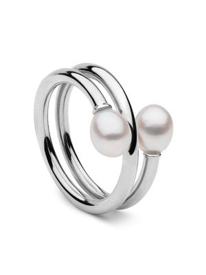 AUTORE MODA 9kt white gold Camille pearl ring