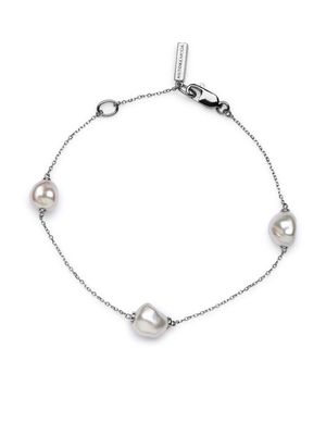AUTORE MODA 9kt white gold Sophia Keshi pearl bracelet - Silver