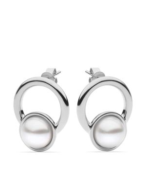 AUTORE MODA Emily pearl stud earrings - Silver