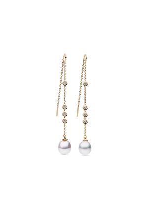 AUTORE MODA Portia crystal-embellished pearl drop earrings - Gold