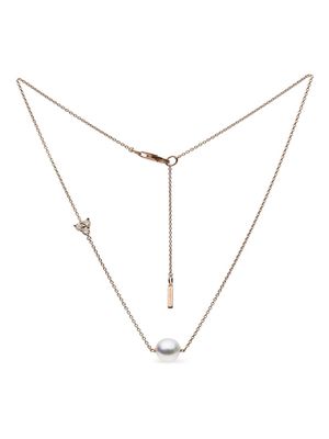AUTORE MODA Saskia rose gold-vermeil pearl necklace - Pink