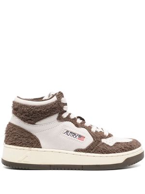 Autry Aumm fleece-panelled sneakers - Brown