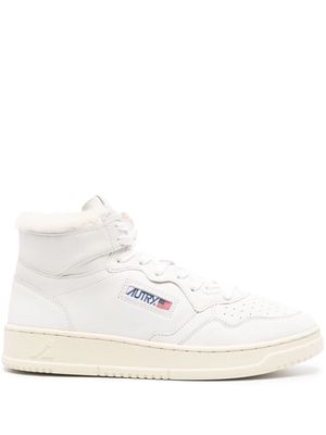 Autry Aumm shearling-lined high-top sneakers - White