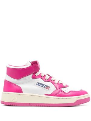 Autry Bubble panelled high-top sneakers - Pink