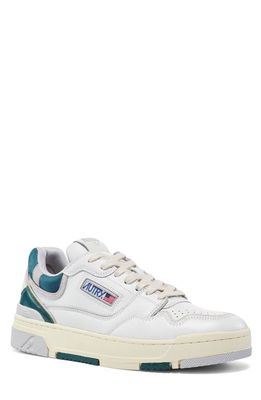 AUTRY CLC Low Top Sneaker in Matte White/Vapor/Forest