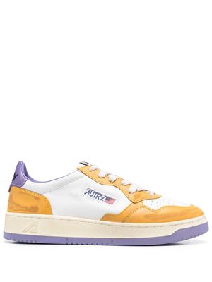 Autry colour-block panelling low-top sneakers - White