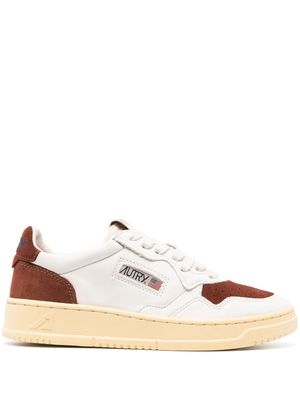 Autry contrast leather sneakers - White