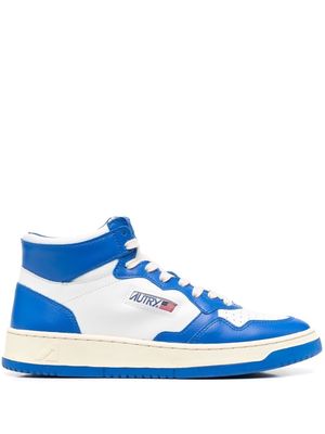 Autry contrast-panelled hi-top sneakers - Blue