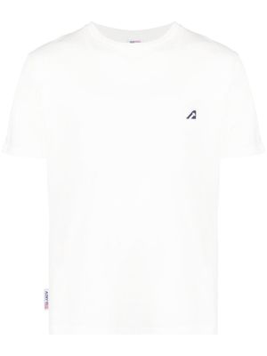 Autry cotton embroidered-logo T-shirt - White