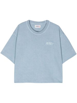 Autry cropped cotton T-shirt - Blue