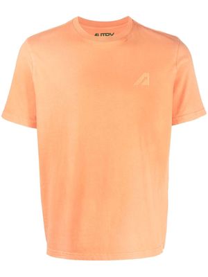 Autry debossed-logo cotton T-shirt - Orange
