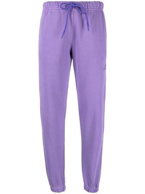 Autry drawstring-waist cotton track pants - Purple