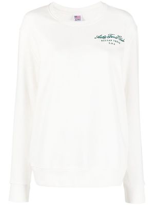 Autry embroidered-logo crew-neck sweatshirt - White